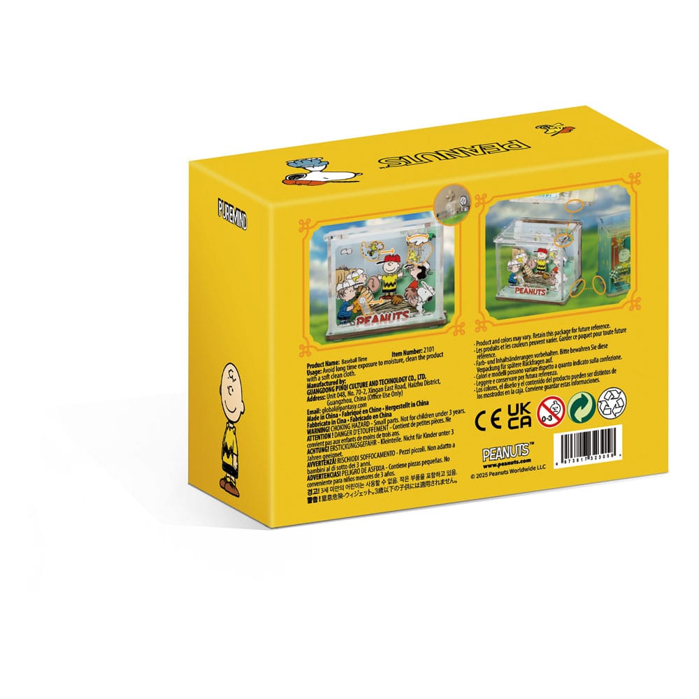 PEANUTS - Mini Scene Baseball Time - Wood Model Kit