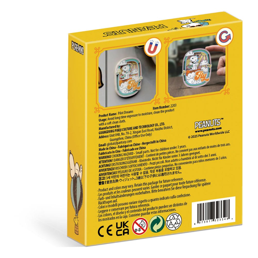 PEANUTS - Pilot - Wood Magnet