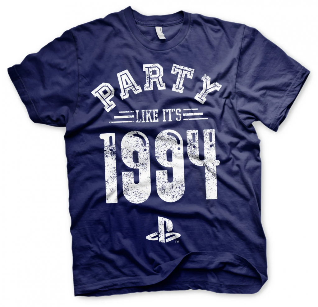 PLAYSTATION - T-Shirt Party Like It's 1994 - MARINE (XL)