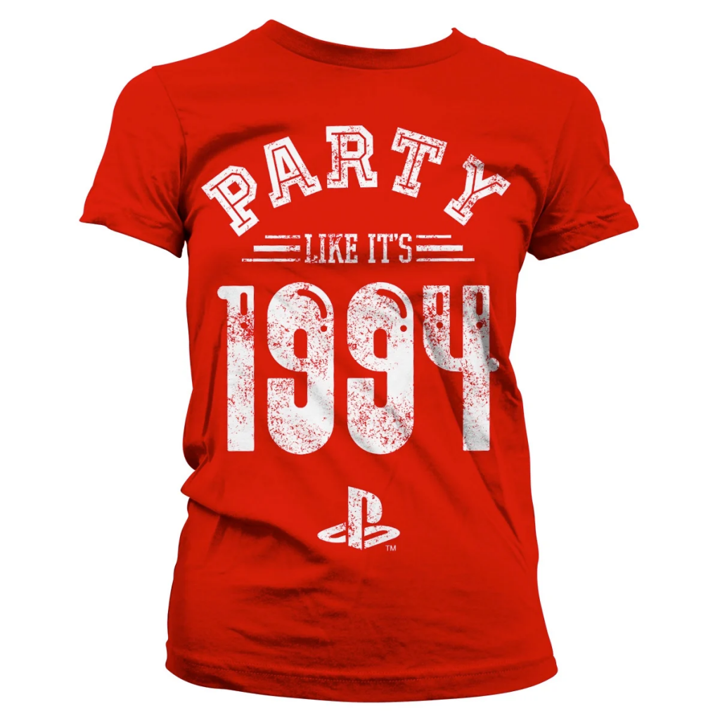 PLAYSTATION - T-Shirt Party Like It's 1994 - GIRL Red (S)
