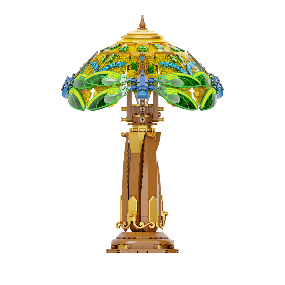 PANTASY - Stained Glass Table Lamp - Building block 1067 pcs