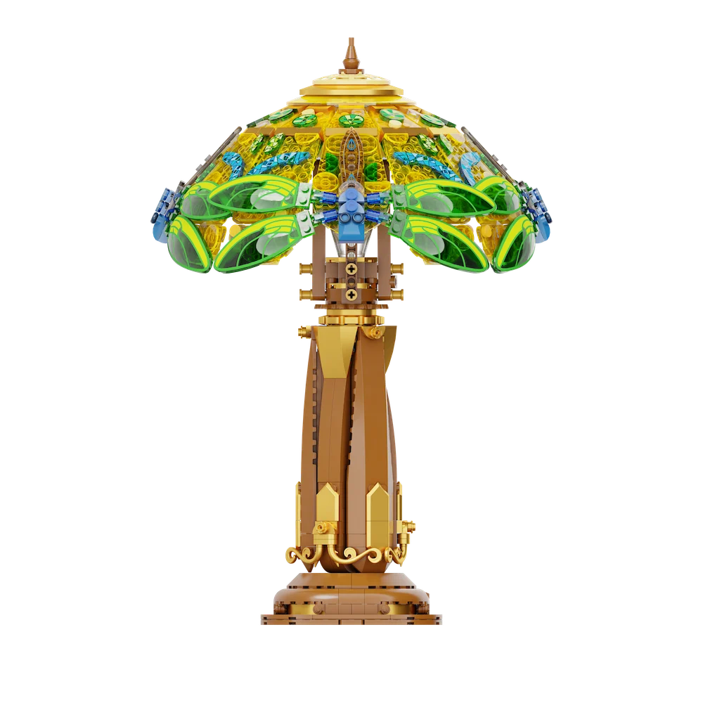 PANTASY - Stained Glass Table Lamp - Building block 1067 pcs