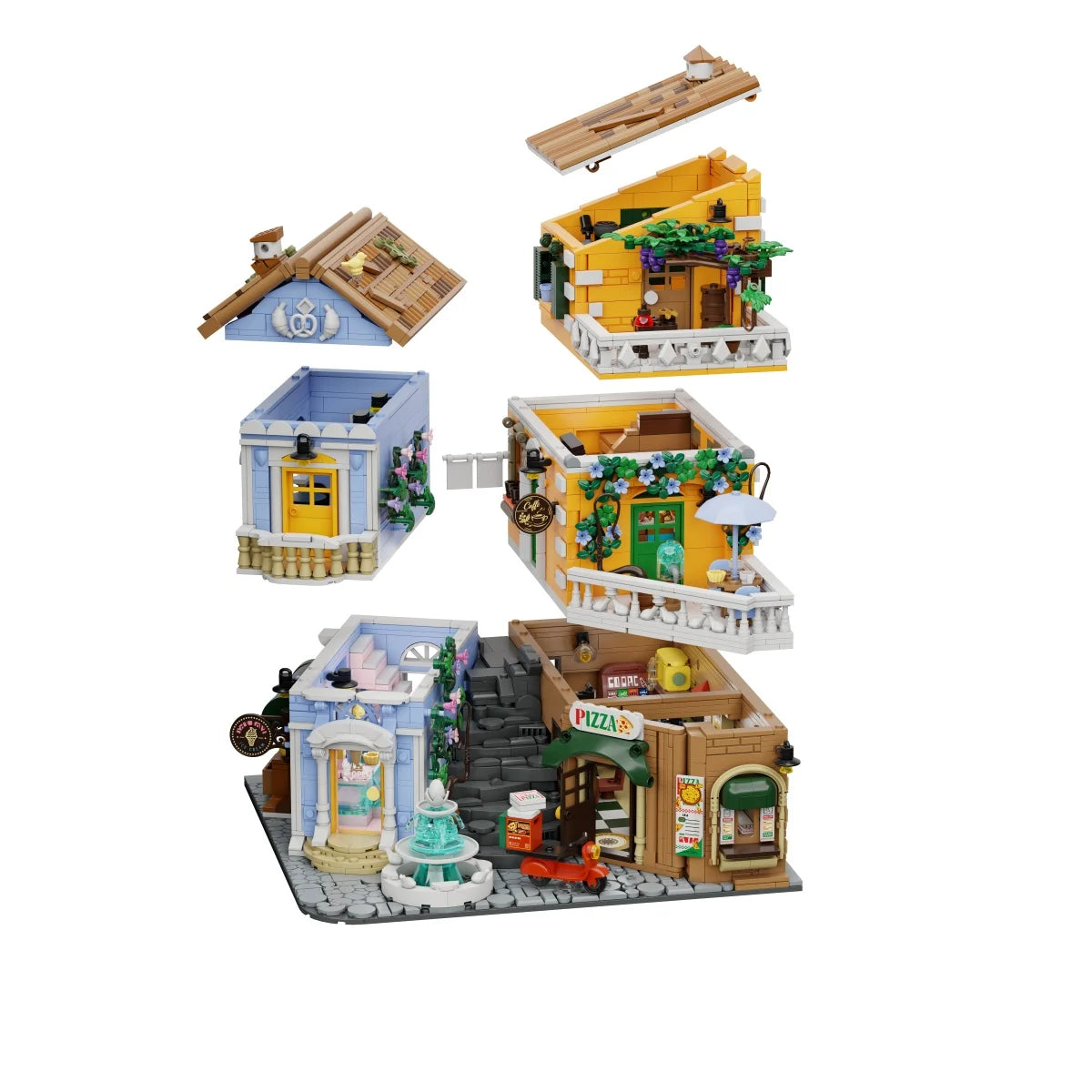 PANTASY - Italian Street Corner - Building block 2892 pcs
