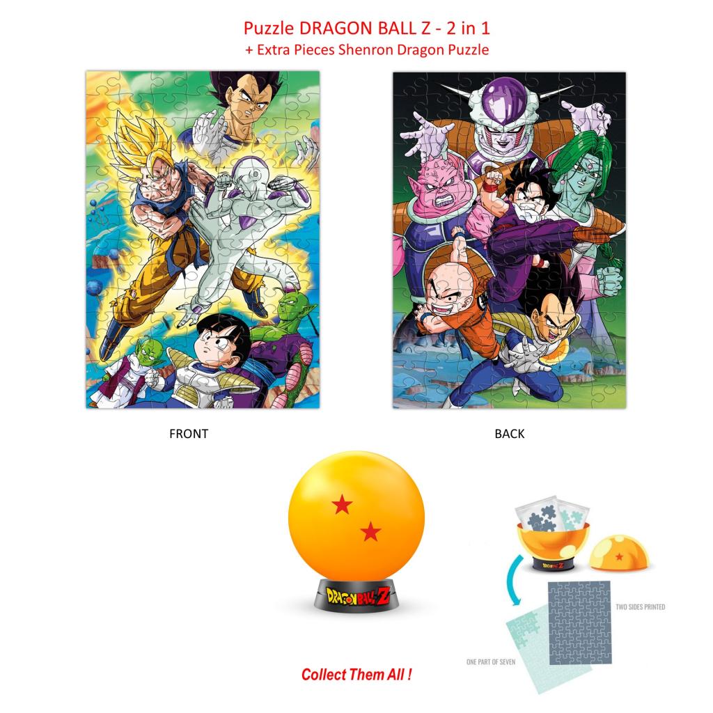 DRAGON BALL Z - Collectible Puzzle - 2 Stars - 2in1 Puzzle + Extra