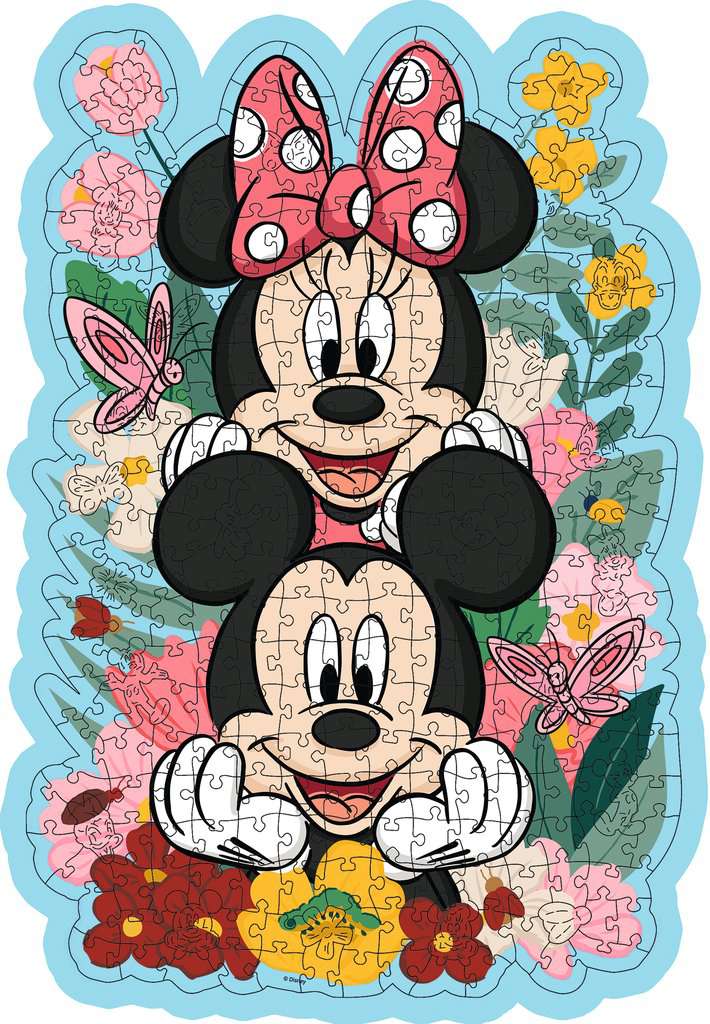 DISNEY - Mickey & Minnie - Wooden shape puzzle 300P