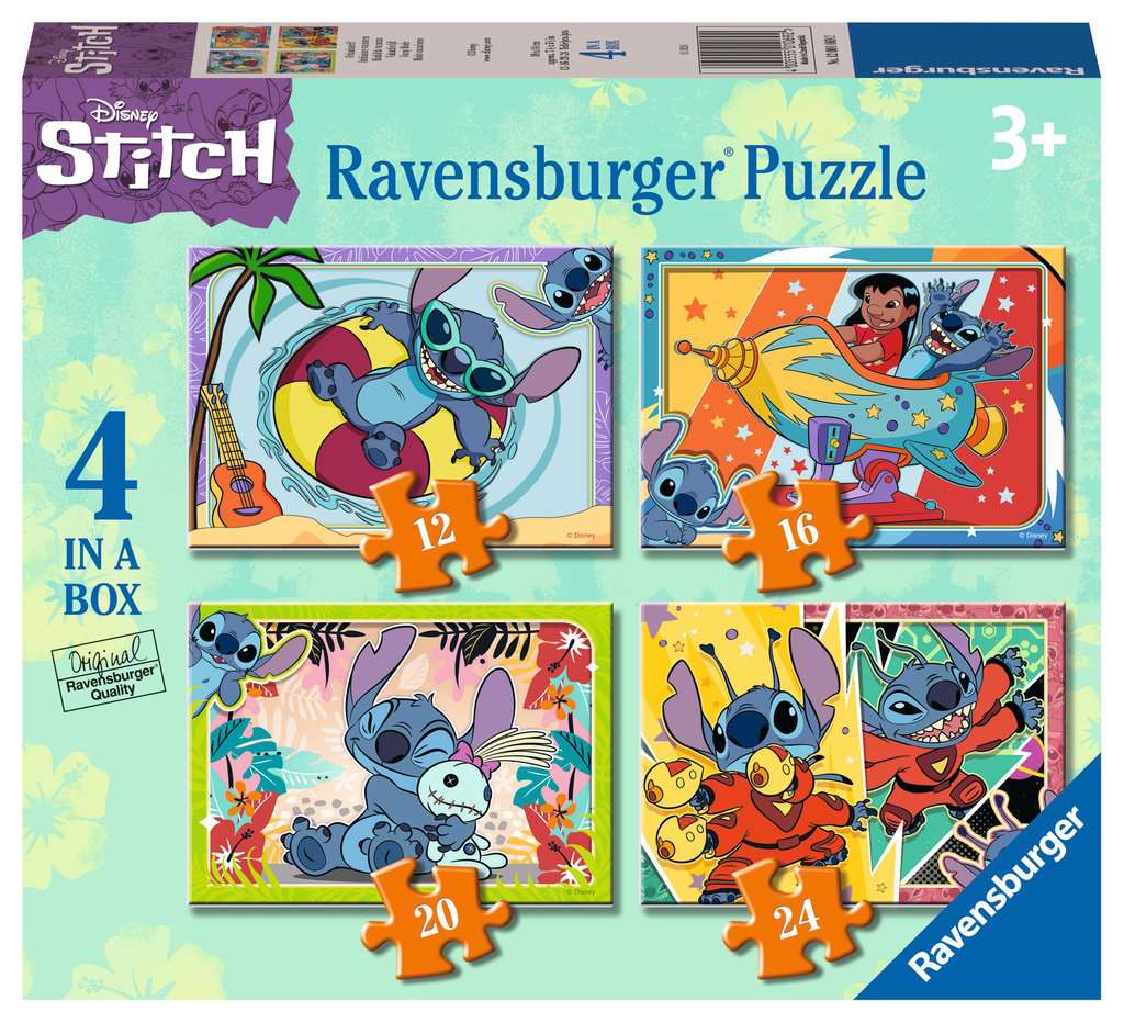 LILO & STITCH - 4 Puzzle 12/16/20/24P - Stitch