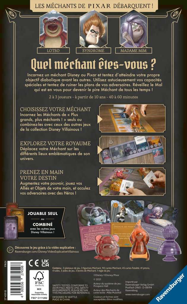 DISNEY Villainous Ext 5 - JDS - Plus Grands, Plus méchants! (French)