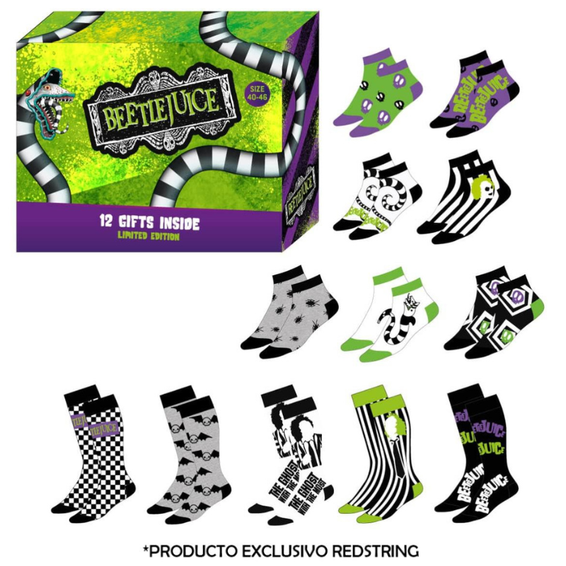 BEETLEJUICE - Gift Box - 12 Pairs of Socks (S 6,5-11)