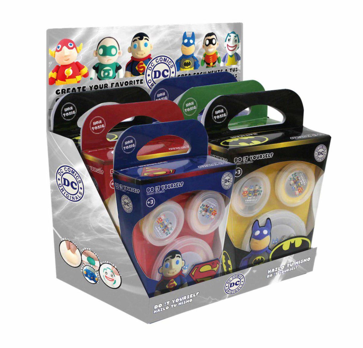 DC COMICS - Pate a Modeler - Do It Yourself - DISPLAY 6 pcs