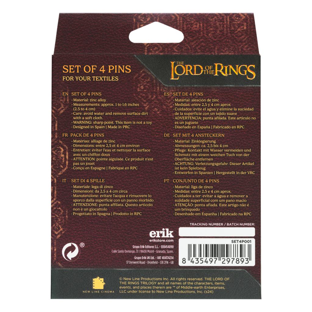 LORD OF THE RINGS - Set of 4 Pin's