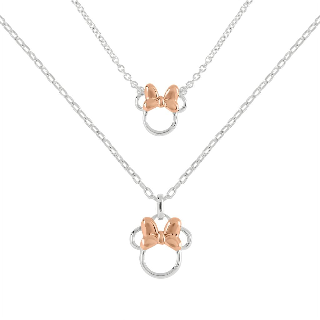 MINNIE - Mother & Daughter Set - 2 Silver Brass Plated Necklaces