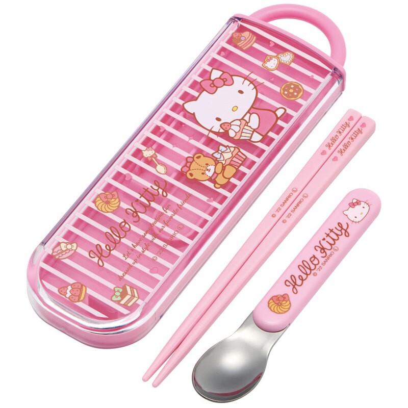 HELLO KITTY - Sweety Pink - Chopstick and spoon set