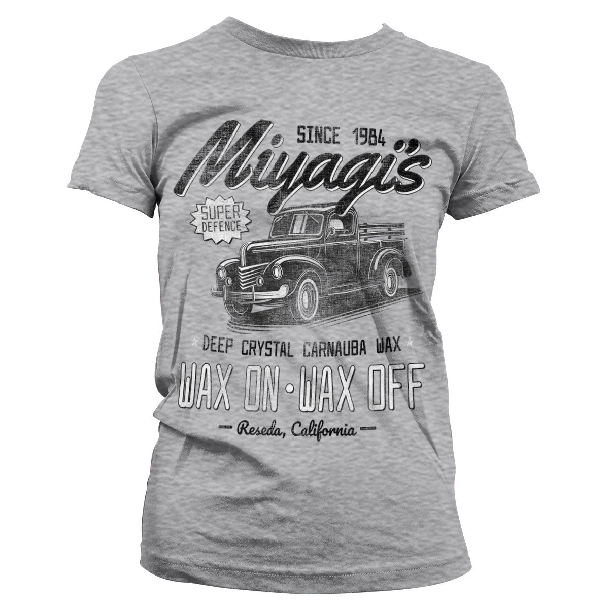 KARATE KID - T-Shirt Miyagi's Super Defense Waxing - GIRLY Grey (XL)