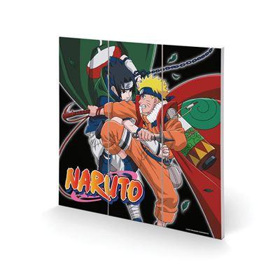 NARUTO - Training to Surpass the Other - Wood Print 30X30cm