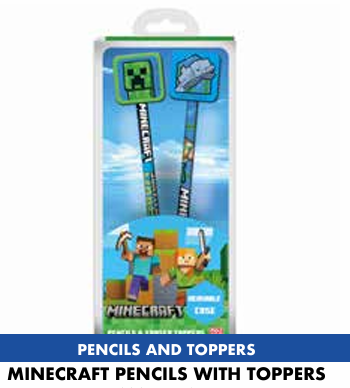 MINECRAFT  - Pencil & Topper 2PK