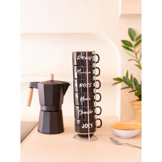 FRIENDS - Characters - 6 Coffee Mugs Set with stand