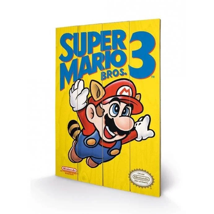 NINTENDO - Printing on wood 40X59 - Super Mario Bros 3