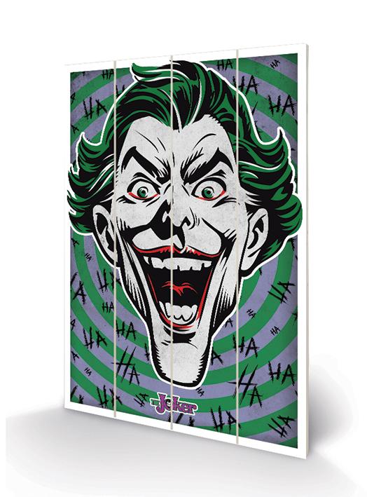 DC COMICS - Wood Print 40X59 - The Joker - HaHaHa