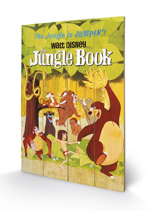 DISNEY - Druck auf Holz 40X59 - Das Dschungelbuch-Springen