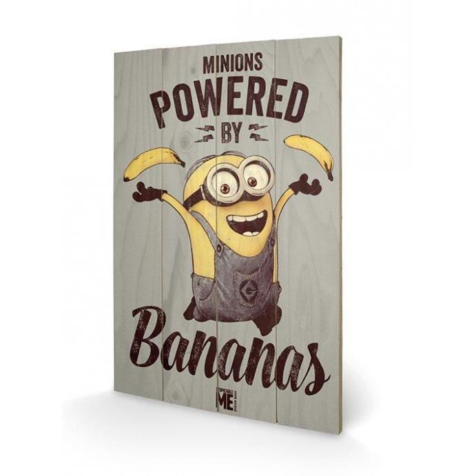 MINIONS – Druck auf Holz 40X59 – Powered By Bananas
