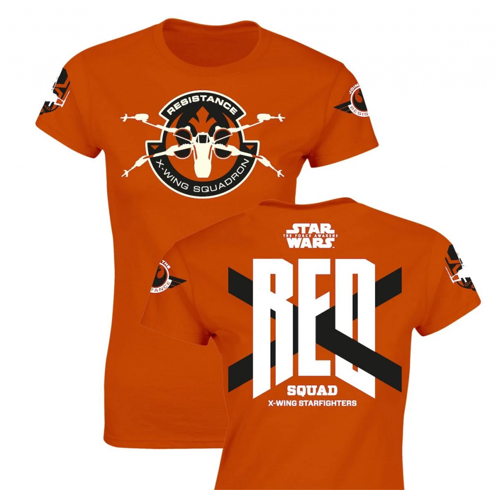 STAR WARS 7 - T-Shirt Red Squad GIRLS - Orange (S)
