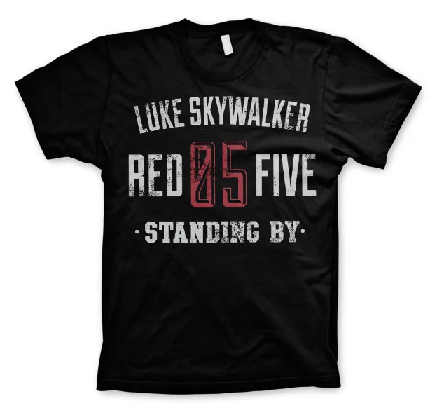 STAR WARS - T-Shirt Luke Skywalker Red 5 Standing - Black (S)