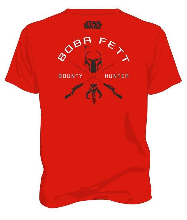 STAR WARS - T-Shirt Boba Fett Bounty Hunter - Red (L)