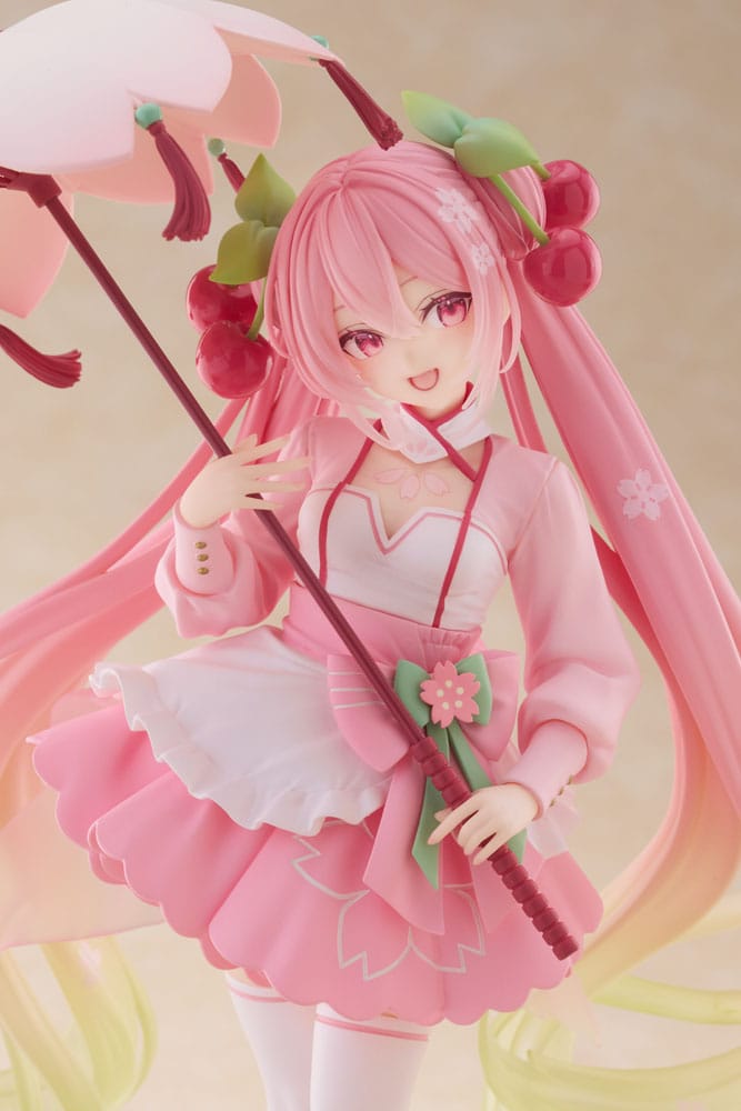 HATSUNE MIKU - Sakura Miku "Sakura Dress" - Statue AMP+ 21cm