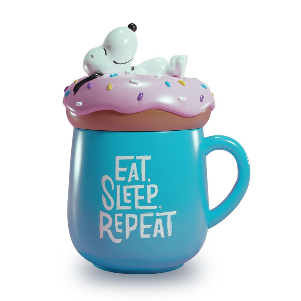 SNOOPY - Eat-Sleep-Repeat - 3D Mug + Lid - 500 ml