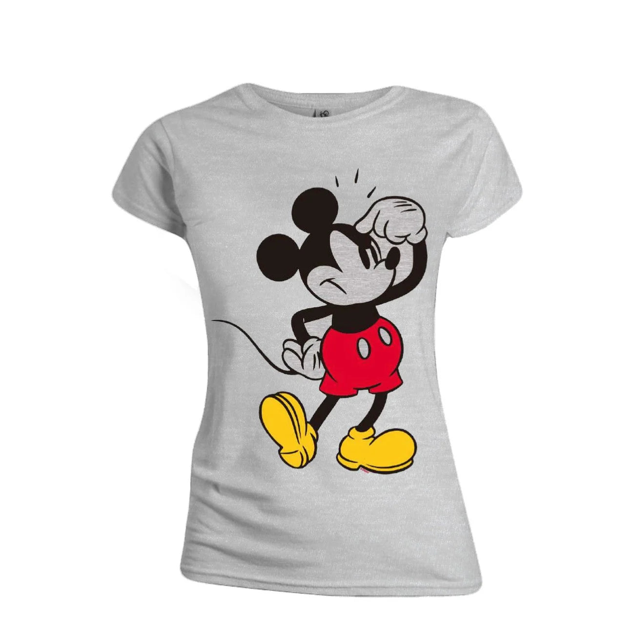 DISNEY - T-Shirt - Mickey Mouse Nerviges Gesicht - MÄDCHEN (L)