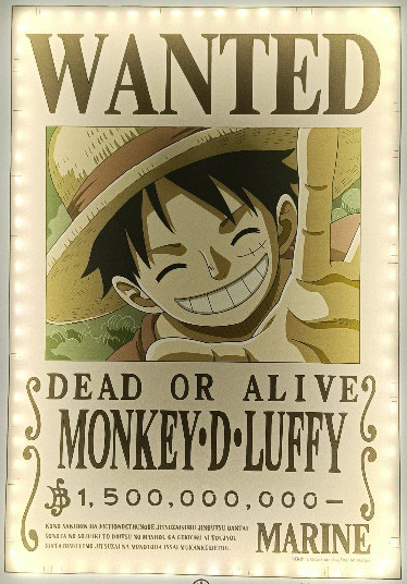 ONE PIECE - Luffy - Wall Light Led - 30 cm