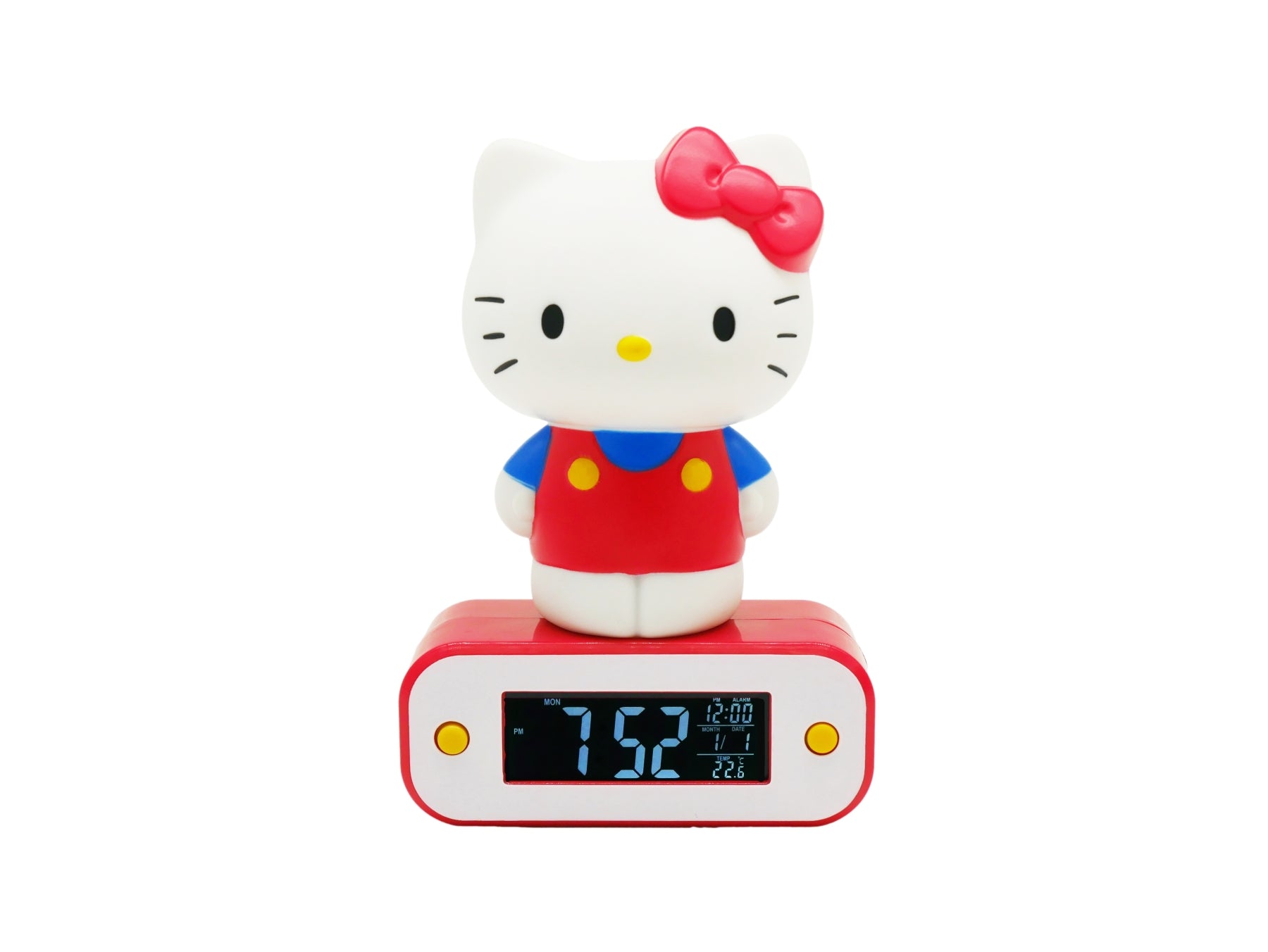 HELLO KITTY – Wecker mit LED-Lampe – 7 Zoll