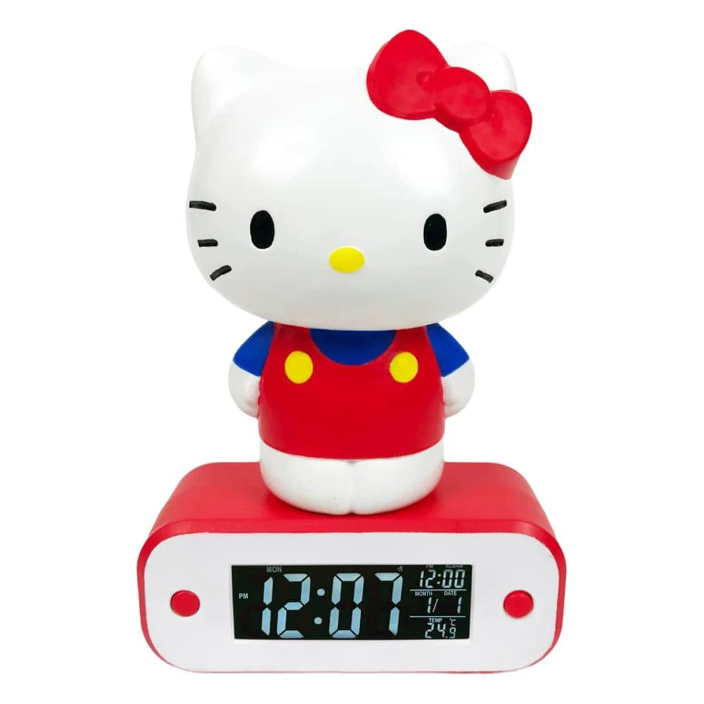 HELLO KITTY - Alarm Clock with LED Lamp - 7inch