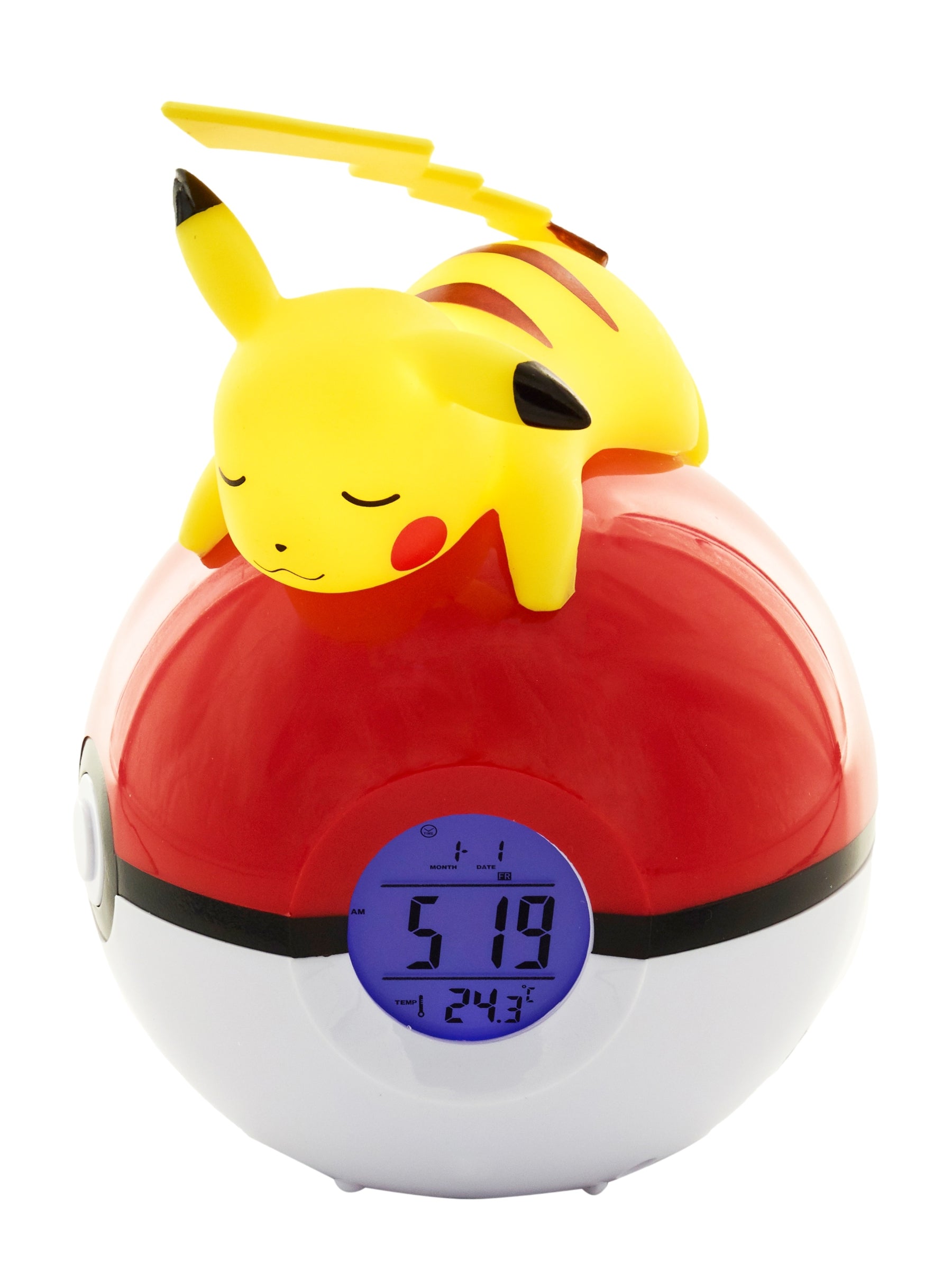 POKEMON - Pikachu Pokeball - Alarm Clock with LED Lamp