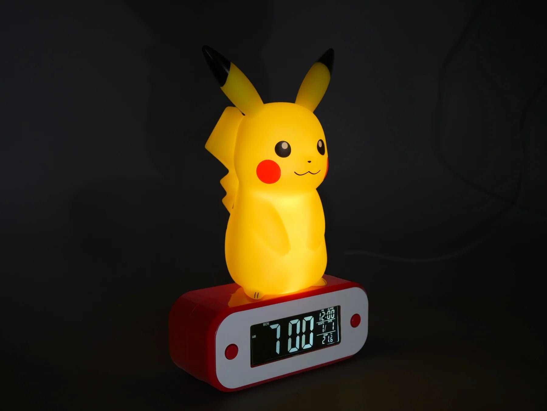 POKEMON - Pikachu - Wecker mit LED-Lampe
