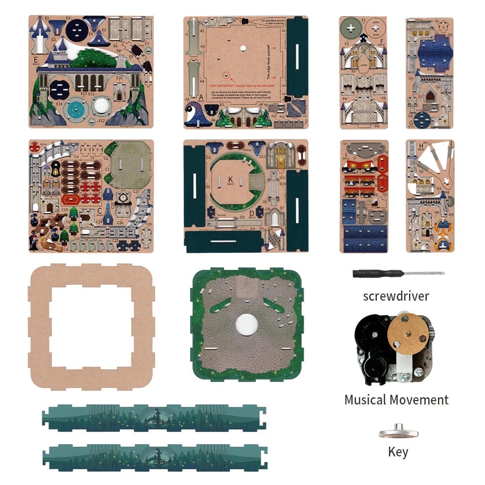 MAGICAL CASTLE - DIY Musical box - 111pcs