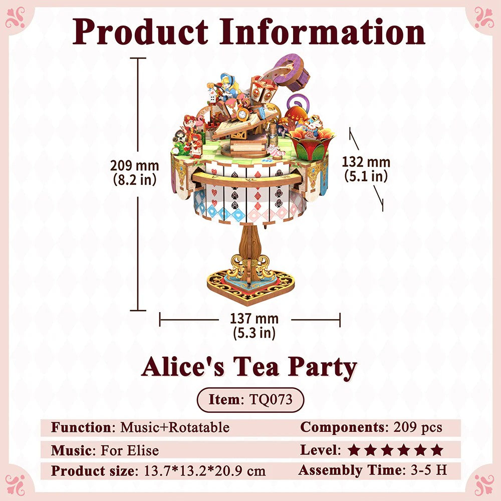 ALICE'S TEA PARTY - DIY Musical box - 209pcs