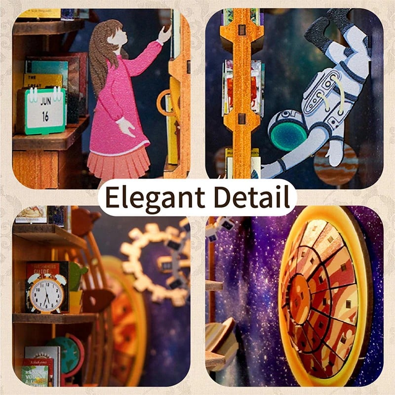 BOOK NOOK KIT - DIY- Interstellar - 247PCS + LED Light