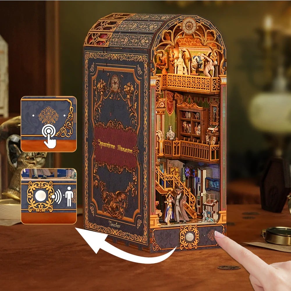 BOOK NOOK KIT - DIY- Spacetime museum - 279pcs + LED Light