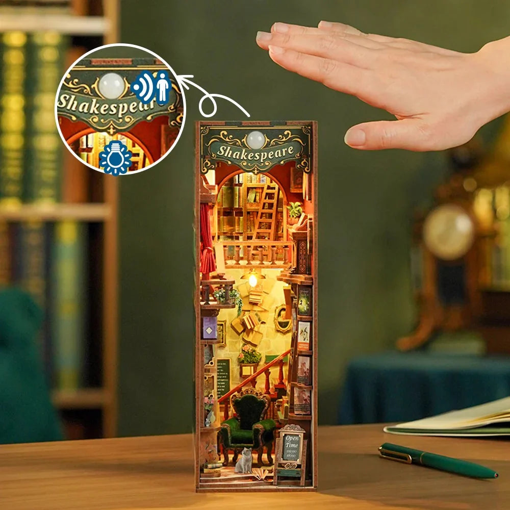 BOOK NOOK KIT - DIY- Left Bank Bookstore - 347pcs + LED Light