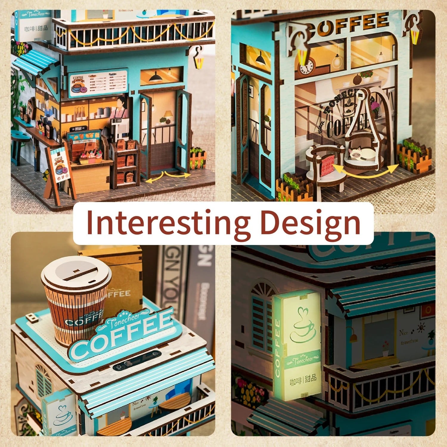 CAPE COFFEE SHOP - DIY Desktop Storage - 159pcs