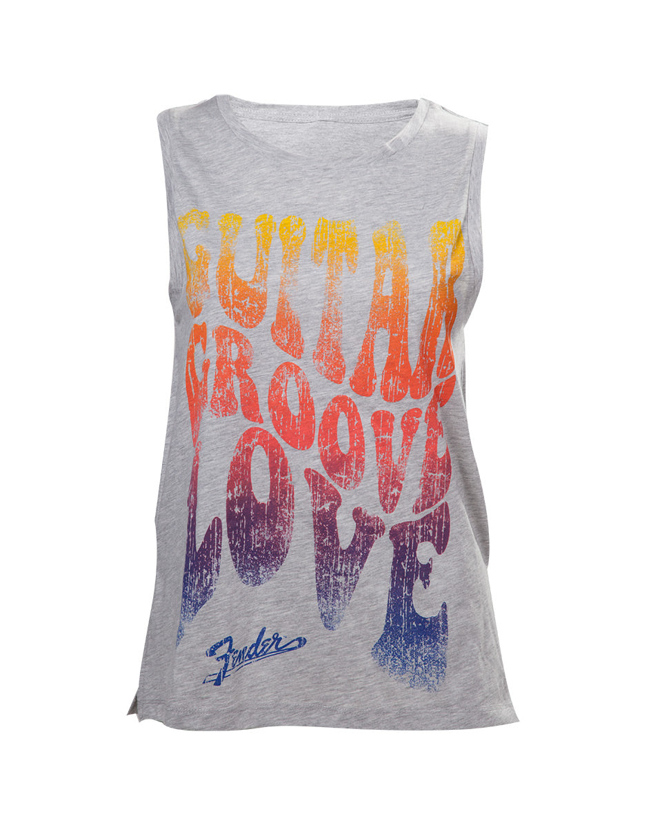 FENDER - T-Shirt Guitar Groove Love - Damen Top (XL)