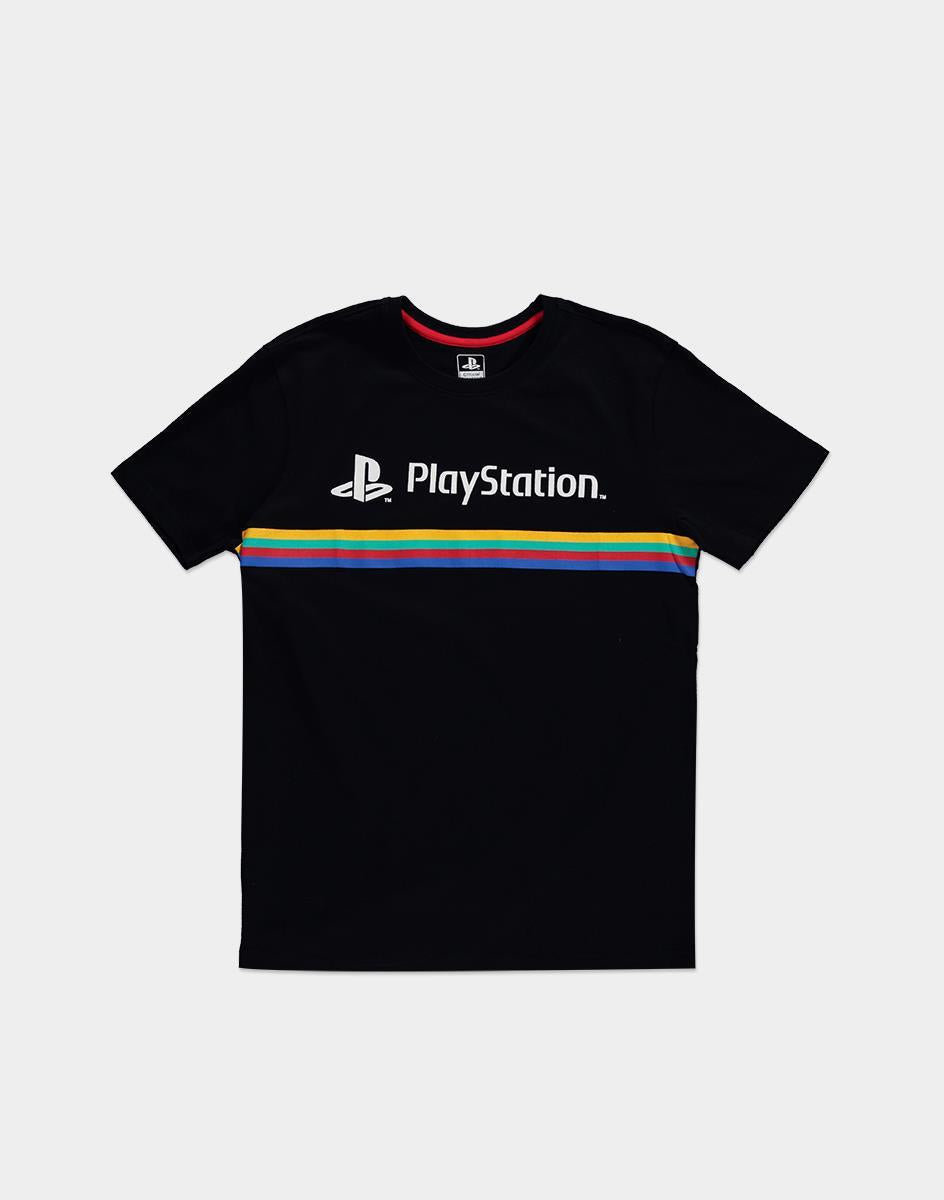 PLAYSTATION - Color Stripe Logo - Men T-Shirt (S)