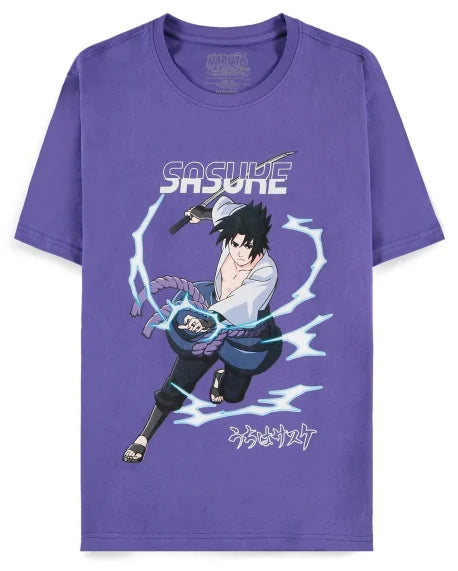 NARUTO - Sasuke Lila - Herren T-Shirt (M)