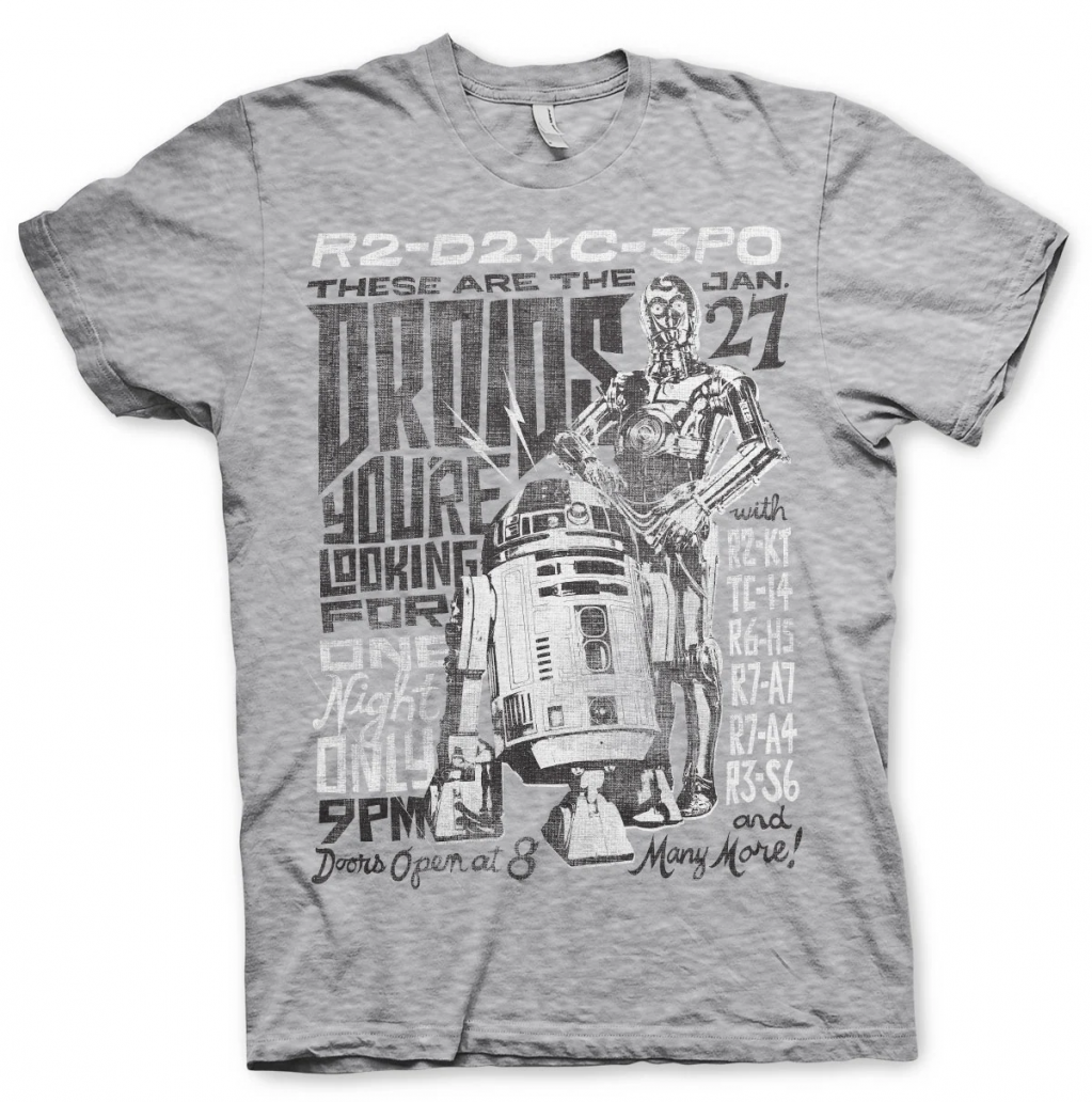 STAR WARS 7 - T-Shirt Droids Night (S)