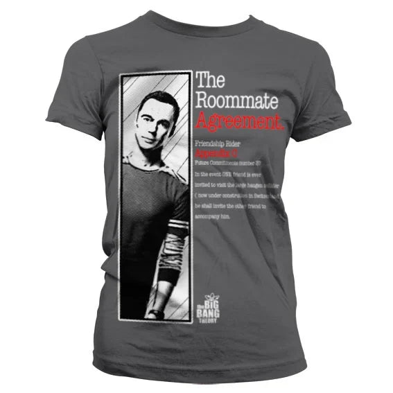 THE BIG BANG - T-Shirt The Roommate Agreement Girl - Grau (S)