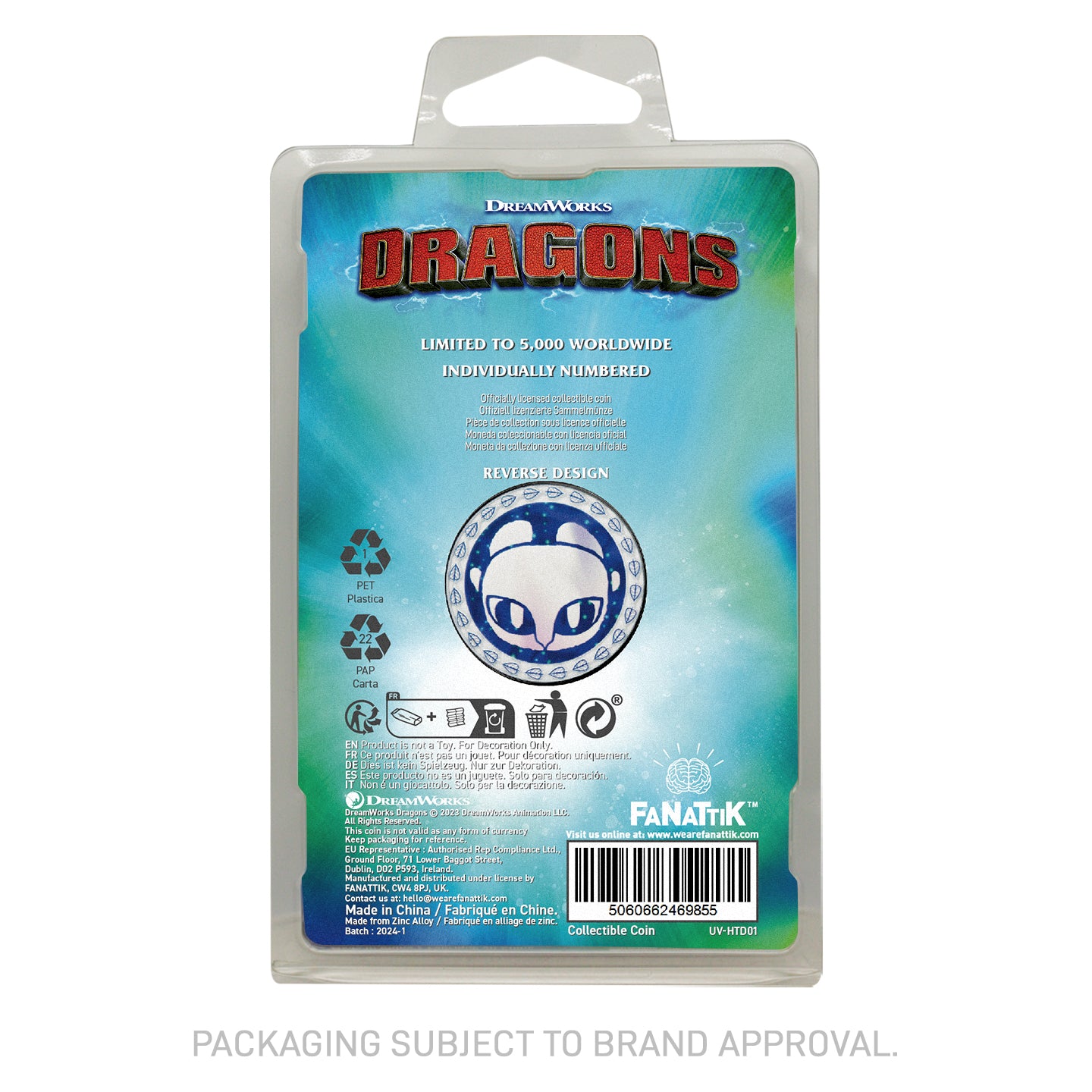 HOW TO TRAIN YOUR DRAGON - Toothless - Limited Edition Coin