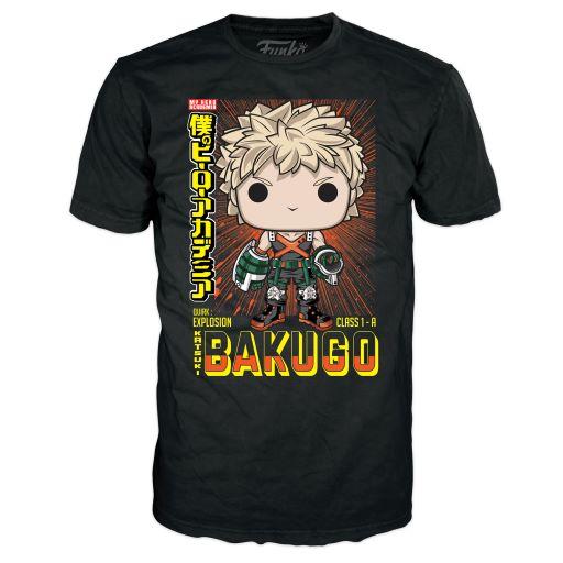 MY HERO ACADEMIA – Booble Head POP Nr. 249 – Bakugo (MT) + T-Shirt (XL)