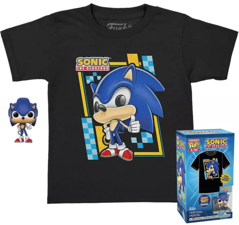 SONIC - Pocket POP - Sonic + Kid T-Shirt (L)