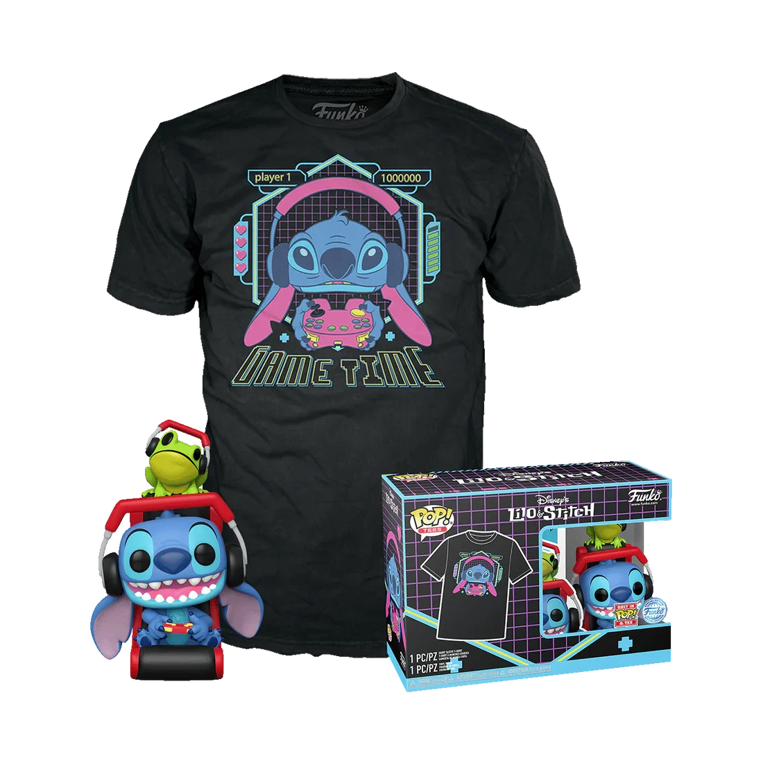 LILO STITCH - POP N° XXX - Gmr Stitch with frog + Tee (M)